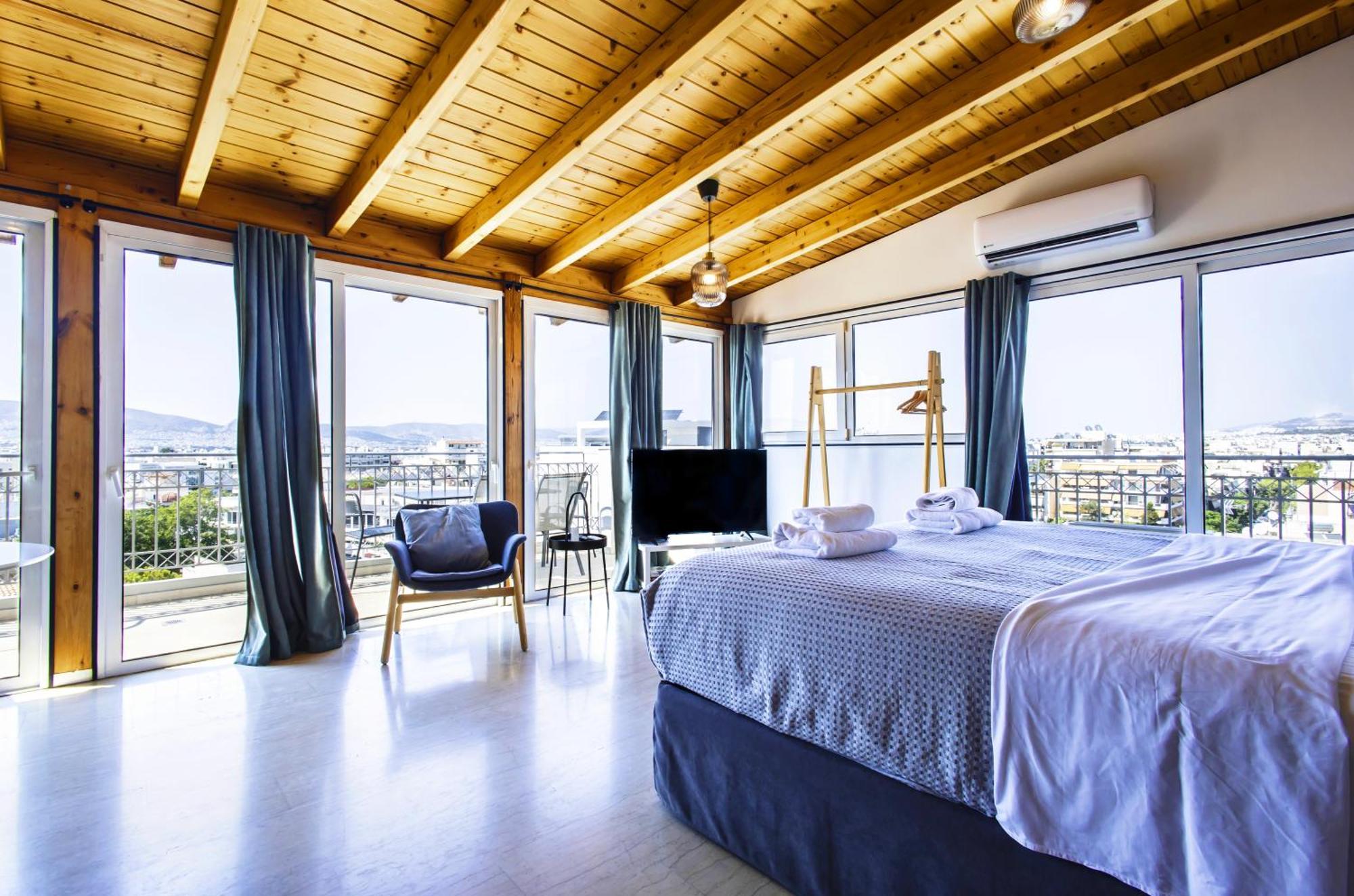 אתונה Lis153 By Smart Cozy Suites - Top Floors With Amazing City View - Available 24Hr מראה חיצוני תמונה