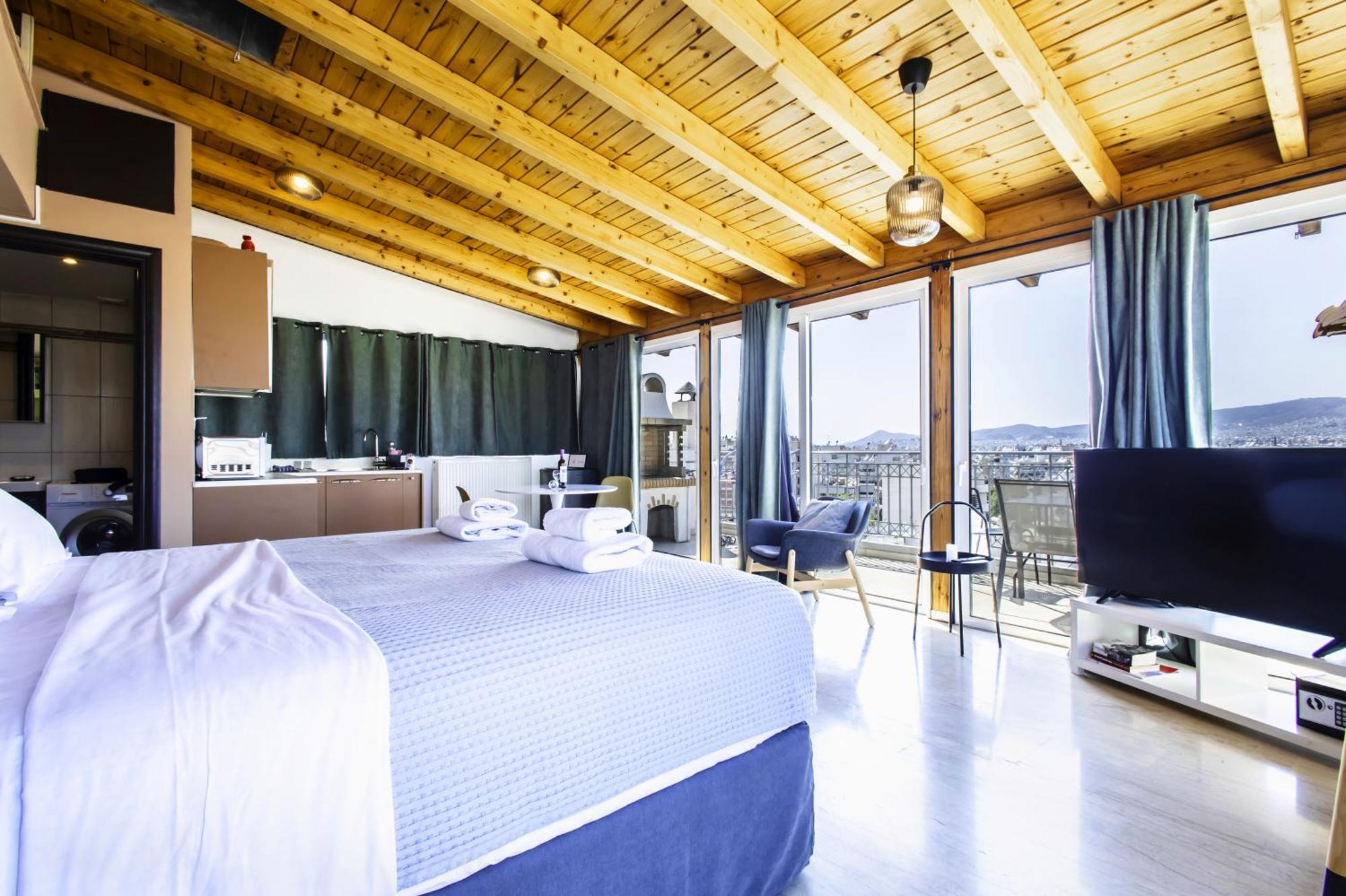 אתונה Lis153 By Smart Cozy Suites - Top Floors With Amazing City View - Available 24Hr מראה חיצוני תמונה